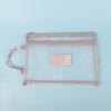Bolsa para materias A4 de malla transparente, bolso de mano de doble capa, para estudiante, clasificación, archivos de exámenes, almacenamiento de tareas, bolsa con cremallera