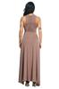 AliExpress ebay nuevo estilo Comercio exterior irregular color sólido abertura vestido plisado sexy vestido de noche