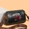 Moda Tendência Transfronteiriça Flor Bolsa Feminina Bolsa de Ombro 2025 Nova Bolsa Pequena Boston Tendência Nacional Casual Bolsa Transversal