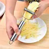 Cuchillo Pelador de Acero Inoxidable, Cuchillo Pelador de Frutas, Cuchillo Pelador Multifuncional, Rallador de Melón y Frutas, Gadget de Cocina, Rallador de Cepillo de Dientes