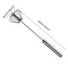 Batidora de huevos semiautomática de acero inoxidable, mezcladora rotatoria para crema y huevos, batidora manual para el hogar, directa de fábrica