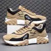 Sapatos Masculinos 2026 Outono Novos Tênis de Couro da Moda Masculino Corrida Casual Versátil Sola Grossa Sapatos de Pai