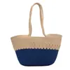 Bolso de un solo hombro, Bolso tejido de nicho de hilo de algodón hueco, Gran capacidad, Estilo nuevo, Moda de verano, Bolso de playa para vacaciones para mujer
