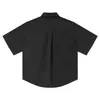 Yidao Vintage 2026 Verano Nuevo Estilo Japonés Moderno Retro Ropa de Trabajo Chic Bolsillo Doble Holgada Camisa de Manga Corta