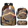 Mochila Doraemon Desenho Animado Anime Estudante do Ensino Fundamental e Médio Mochila Escolar Estampada 4-5-6 Série Pasta Estojo
