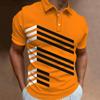 Camiseta Polo para Hombre Estampado de Rayas Manga Corta Camisetas Casual
