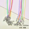 Acessórios de Corda de Cera Yu Pei Colar de Cristal Colorido Corda para Pingente Corda para Joias DIY 50cm Corda de Couro Corda para Joias Fivela Pingente