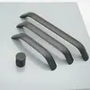 Manija Moderna Minimalista de Aleación de Aluminio para Espacio Negra Sólida Alargada Manija de Puerta de Gabinete Cajón Armario Manija de Puerta de Gabinete