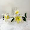 Lirio Artificial Venta al por mayor Transfronteriza Comercio Electrónico Diseñado Especialmente para Flores Artificiales Flores de Boda Ramo Terminado de Gama Alta Flor de Seda Lirio