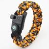 Pulsera de Supervivencia Multifuncional para Exterior Paracord de 7 Núcleos Trenzado Pedernal Guía Pulsera Salvavidas Silbato de Supervivencia