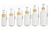 5-100ml atacado porcelana branca vidro frasco de óleo essencial embalagem de cosméticos frasco conta-gotas branco escuro frasco de essência líquida