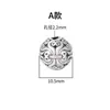 Prata Pura S990 Estilo Chinês Antigo Retrô Contas Separadas de 10mm com Palavras de Bênção Contas Quadradas Fio de Mão DIY Acessórios de Prata