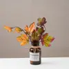 Galho Pequeno com 4 Folhas de Bordo, Plantas Verdes Artificiais Atacado, Artesanato para Decoração de Casamento, Fabricante de Flores Artificiais Transfronteiriço Estilo Ins