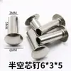 Remache Plano Redondo Semihueco Negro M3 Conector Remache Móvil Crimpadora de Borde Crimpadora de Núcleo Clavo de Bloqueo