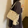 Bolso tote minimalista de estilo coreano de gran capacidad, bolso de hombro para mujer para ir al trabajo, bolso de mano de lona, bolso cruzado portátil para que los estudiantes lo usen en clase