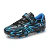 Zapatos de Fútbol para Niños con Velcro Transfronterizos con Tacos Largos y Tacos Pequeños, Zapatos de Fútbol para Estudiantes, Antideslizantes, Resistentes al Desgaste, Zapatos de Fútbol para Competición y Entrenamiento