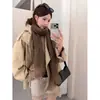 Bufanda fina de malla de doble capa a rayas retro, chal estilo Maillard para mujer, protector solar, elegante accesorio para el cuello