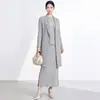 Suéter Cardigan de Punto Intelectual Simple Cuello de Solapa Longitud Media Estilo Perezoso Holgado Manga Larga Versátil Cardigan de Lana Miyake