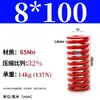 Padrão Japonês Vermelho 65Mn Mola para Moldes Padrão Japonês Retangular Compressão Forte Mola de Compressão de Fio Plano Tm Spring Swm Carga Média