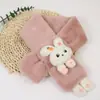 Novo Cachecol Infantil 2025 para Outono e Inverno, Coelho de Pelúcia Desenho Animado, Fofo Aquece-pescoço de Bebê de Pele Falsa de Coelho Espessa