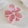 Pinza para el Cabello Estilo Aurora Primavera y Verano Color Gelatina Crema Flor de Contraste Pinza Acrílica Pinza Versátil Accesorios para la Cabeza