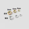 Cuentas espaciadoras de plata de ley 925 con patrón martillado para pulseras hechas a mano DIY, cuentas sueltas, espaciadores y accesorios
