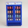 Mini Congelador de Doble Puerta Refrigerador Artificial Casa de Muñecas Cocina Miniatura Pequeños Electrodomésticos Casa de Juegos Juguete para Niños Modelo
