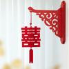 Cerradura belleza hogar boda colgante de boda habitación de bodas decoración casa nueva no tejido tridimensional palabra feliz colgante de linterna