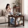 Mesa de Centro com Sensação de Luxo Leve e de Alto Padrão, Mesa Quadrada Pequena, Mesa Lateral, Gabinete Lateral, Estante de Armazenamento Estilo Chinês Novo, Mesa Simples para Uso na Sala de Estar