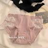 Ropa interior de encaje de estilo japonés para niña, de algodón puro, antibacteriana, con entrepierna de algodón, 2023, nuevos calzoncillos sexys de cintura media