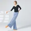 Traje de Baile Top para Mujer Cuello en V Aspecto Delgado Traje de Baile Clásico Danza Moderna Estilo Nacional Nuevo Ropa Traje de Práctica de Baile para Adultos
