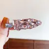 Grampo de Cabelo Estilo Coreano Trabalho Pesado Totalmente Strass Grampo para Franja Sem Costura Super Brilhante Exquisito Clipe Acessório de Cabelo Versátil Ornamento Grampo para Cabelos Rebeldes Fábrica