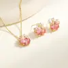 2025 Nuevos Pendientes de Concha de Estrella de Mar Rosa Diseño de Nicho Estilo Vacaciones en la Costa Collar de Lujo Accesible Juego Versátil