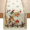 Venta Caliente Transfronteriza Mantel con Estampado de Muñeco de Nieve y Reno Navideño Mantel Individual de Lino para Mesa de Comedor del Hogar de Invierno Decoración Festiva