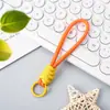 Cordón para Teléfono de Encaje Color Caramelo Versátil Creativo Cordón para Funda de Teléfono Cuerda Trenzada Hecha a Mano Adorno de Nudo de Diamante