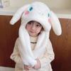 Muñeca de conejo móvil Otoño e invierno japonés Perro Pacha bufanda cálida engrosada mono dos piezas tres piezas orejeras gorro