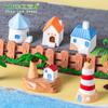 Micro paisaje creativo Isla Paloma casa villa cocotero playa plato accesorios de decoración de paisaje Mini pequeños adornos
