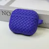 Adequado para Fone de Ouvido Bluetooth Sem Fio Apple Airpods3 Capa Protetora de Silicone Líquido Padrão Trançado Anti-Queda Capa para Fone de Ouvido