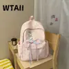 Mochila Escolar Feminina Estilo 2026 com Design de Laço e Padrão de Estrelas, Mochila Fashion e Requintada para Meninas