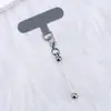 Clip para Teléfono DIY con Cuentas Parche de Fijación Universal Transparente para Funda de Teléfono Almohadilla Resistente Anti-Pérdida Correa