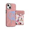 Para Apple 16 funda para teléfono móvil electrochapada magnética Magsafe tarjetero anillo para tarjetas iPhone15 pintura