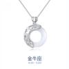 Collar de Mujer Plata 925 Celebridad Cibernética Cadena Clavícula Joyería Doce Constelaciones Simple Elegante Estilo Coreano Personalidad Colgante Moderno