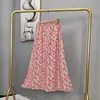 Saia feminina de algodão e seda verão Nova solta plus size mulheres grávidas podem usar saia externa casual fina do Sudeste Asiático