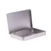 Caja de hojalata personalizada por el fabricante con tapa abatible, caja de hojalata para postales, caja de hojalata rectangular