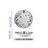 Pequena Luz Estrela Azul Luxo Retrô Utensílios de Mesa Domésticos Cerâmica Jogo Pratos e Pratos Inauguração de Casa Alto Valor Atacado