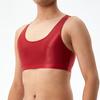 Chaleco sexy transparente sedoso brillante aceitoso para hombre y mujer, alta elasticidad, talla grande, transpirable, culturismo, transfronterizo Amazon AliExpress