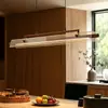 Lámpara de restaurante estilo vintage, nueva minimalista, lujo ligero, lámpara colgante lineal de diseñador de alta gama para sala de té, mesa de comedor y barra de bar