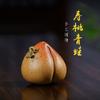 Yixing arena púrpura mascota de té venta al por mayor fábrica adornos calabaza Fulu juego de té hecho a mano mineral en bruto sección barro mascota de té se puede criar escultura