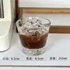Vaso de vidrio con patrón de espiral, vaso para café latte americano helado estilo ins, vaso para bebidas, vaso de whisky, vaso para jugo