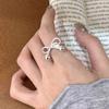 Anillo liso de estilo coreano, irregular, de plata de ley 925, combinable con todo, diseño de estilo nicho para mujer, combinación sin color.